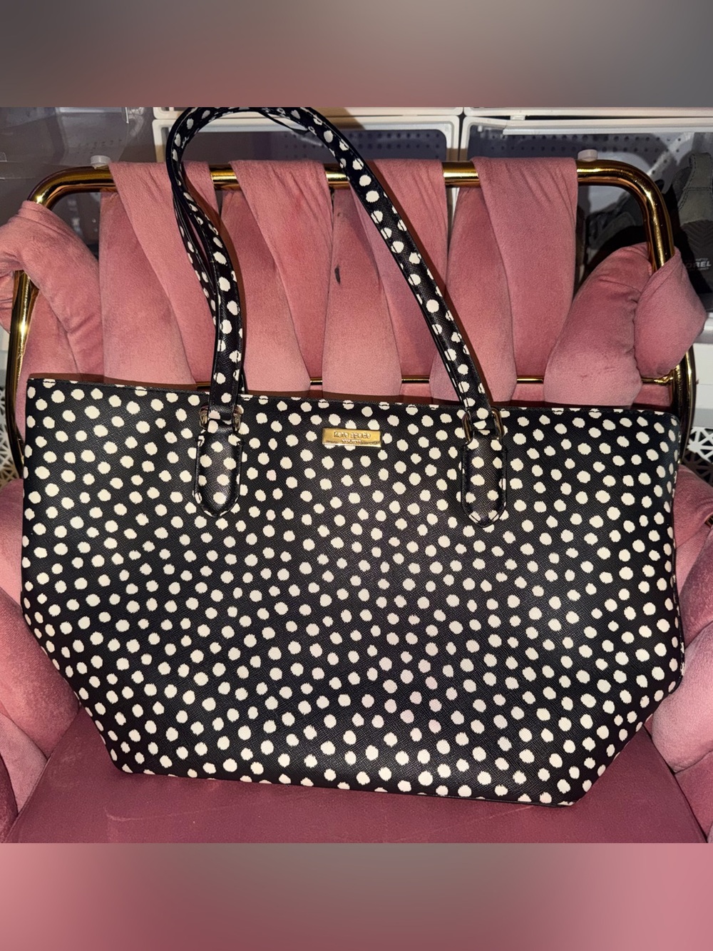 kate spade Black and White Polka Dot Tote